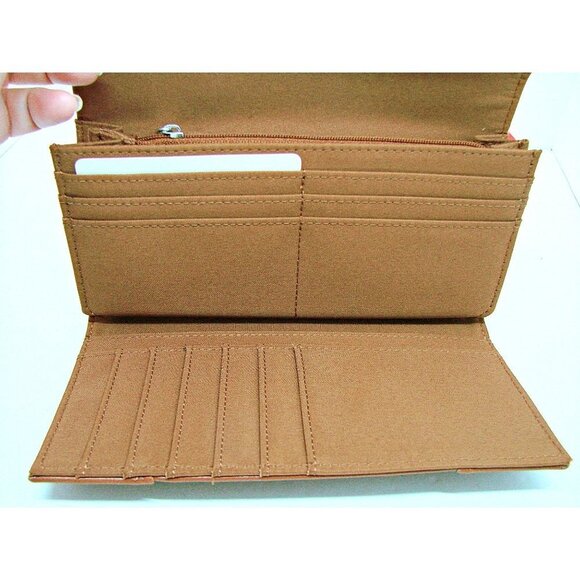 Kim Rogers Full Functional Clutch Wallet With Safe Keeper Liner RFID Cognac NIB - Picture 4 of 11